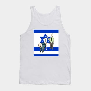 Israeli flag and dog walk Tank Top